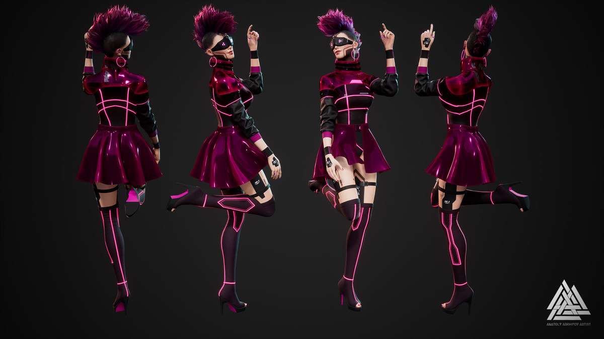 Cyberpunk fashion series - Girl03