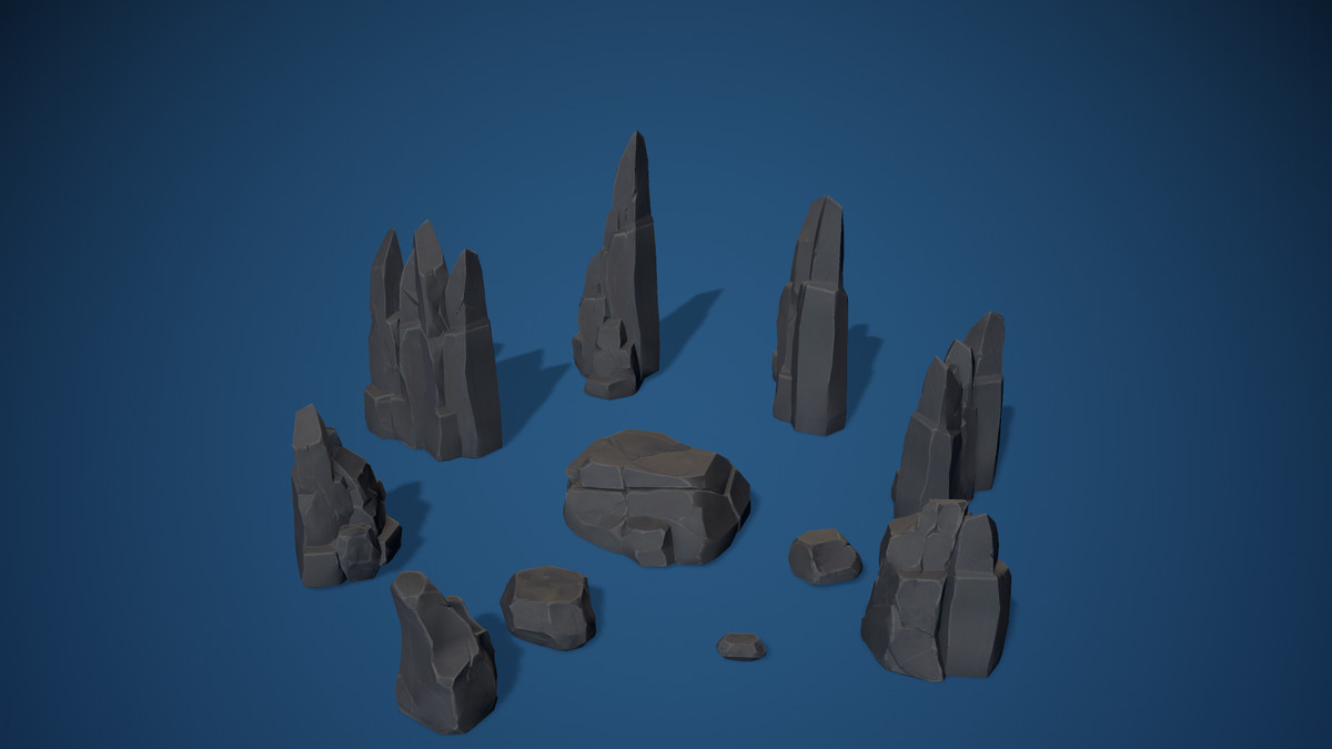 Stylized Environment Rocks - AAA quality