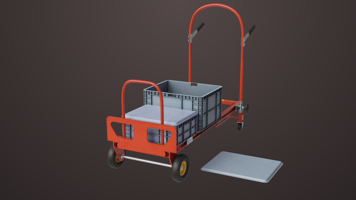 Convertible Hand Red Trucks URP HDRP Textures