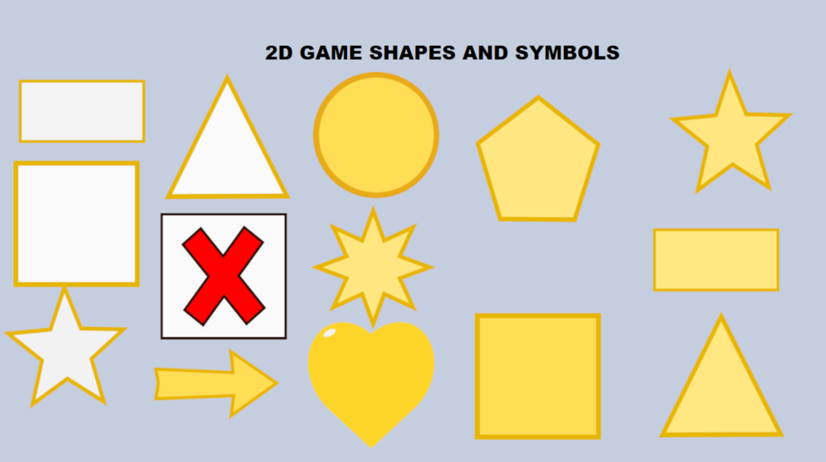 2D GAME SHAPES AND SYMBOLS