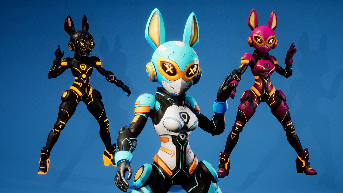 Cyber Bunny Android Sci-Fi Girl 4 – Stylized Character