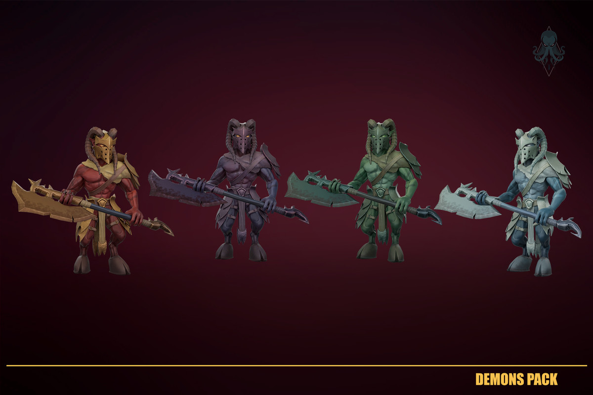 Stylized Modular Demons Creatures Pack