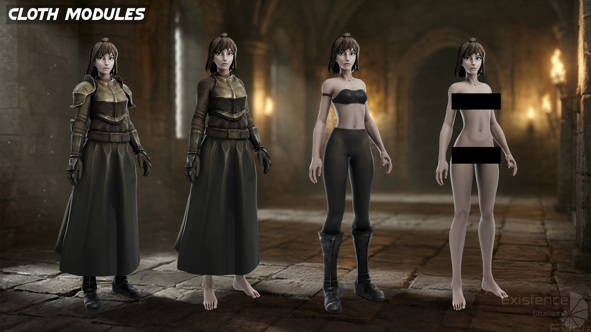 Shield Guardian Avelyn - Stylized Warrior Girl