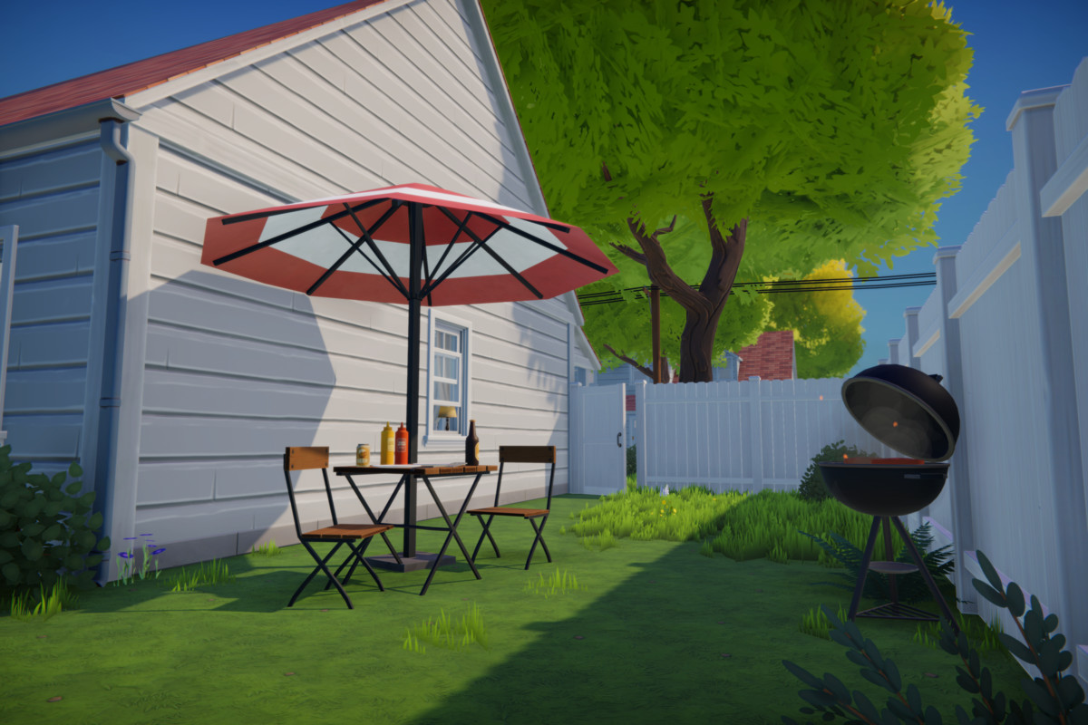 Stylized Cartoon House Interior & Exterior