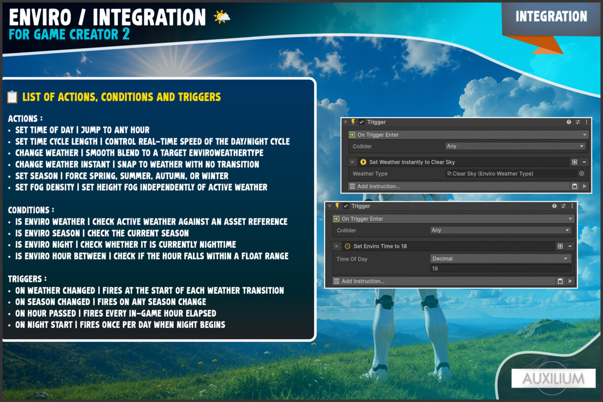 Integration for Enviro and Game Creator 2