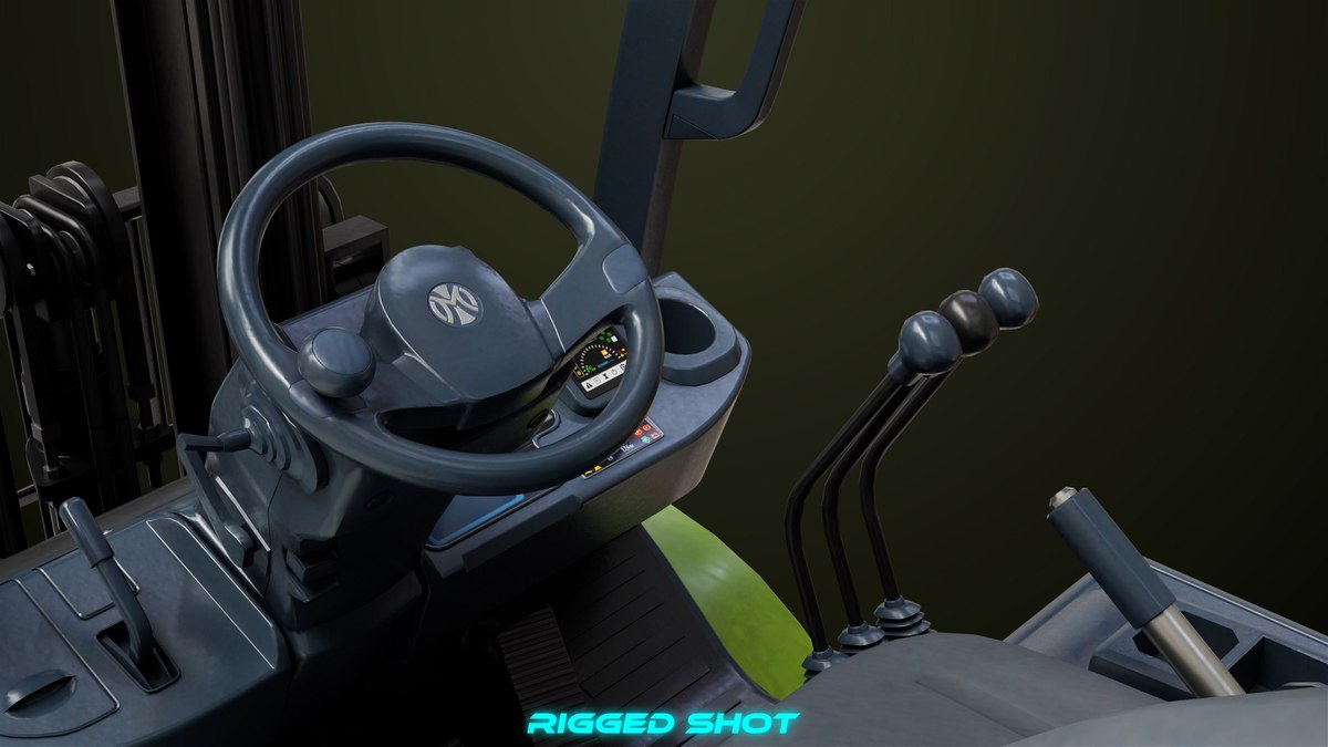 Forklift Truck03 Green URP HDRP Textures