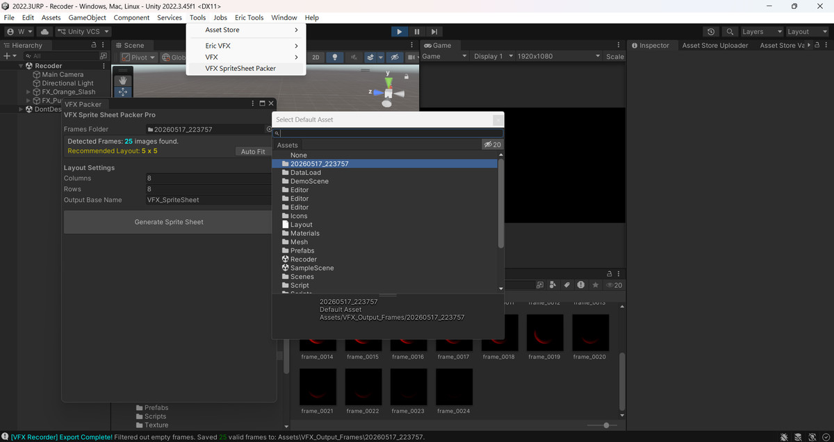 VFX Sprite Studio - Record, Remove Background & Generate Sprite Sheets