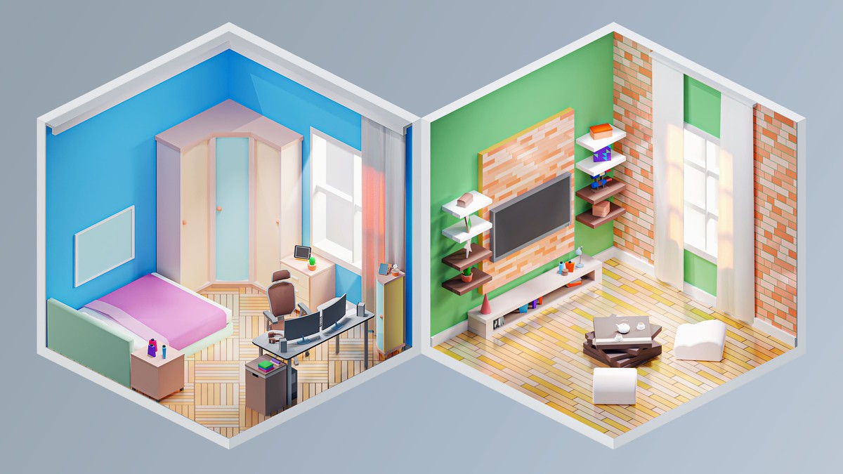 Interior 3 - Low Poly 3D Models Pack