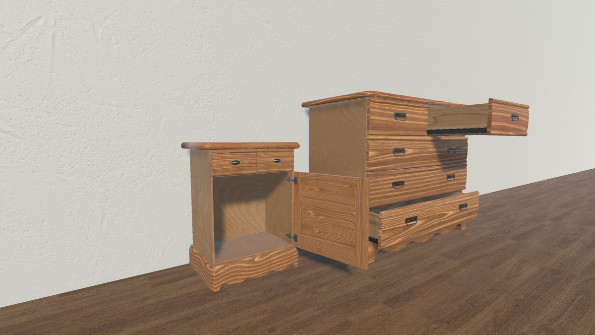 Vintage Furniture - Sidetable, Cabinet