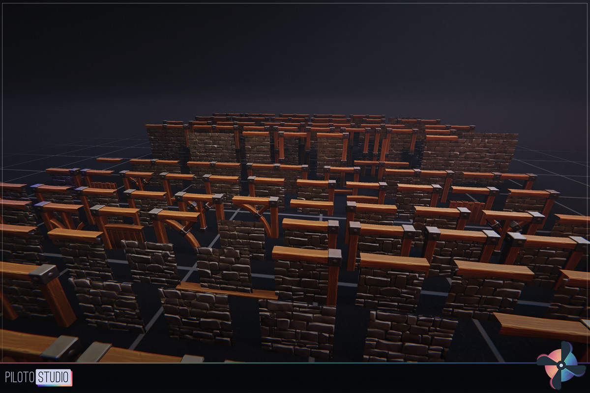 Mega Stylized PBR Environment Pack +500 Assets - Modular Houses, Water Shader
