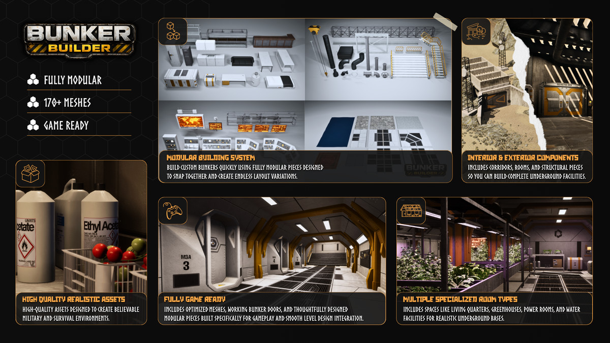 Bunker Builder: Modular Bunker Building Kit (Bunker, Facility, Modular Bunker)