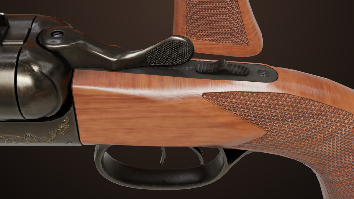 Small Medium Shotgun Black Single Mat URP HDRP Textures