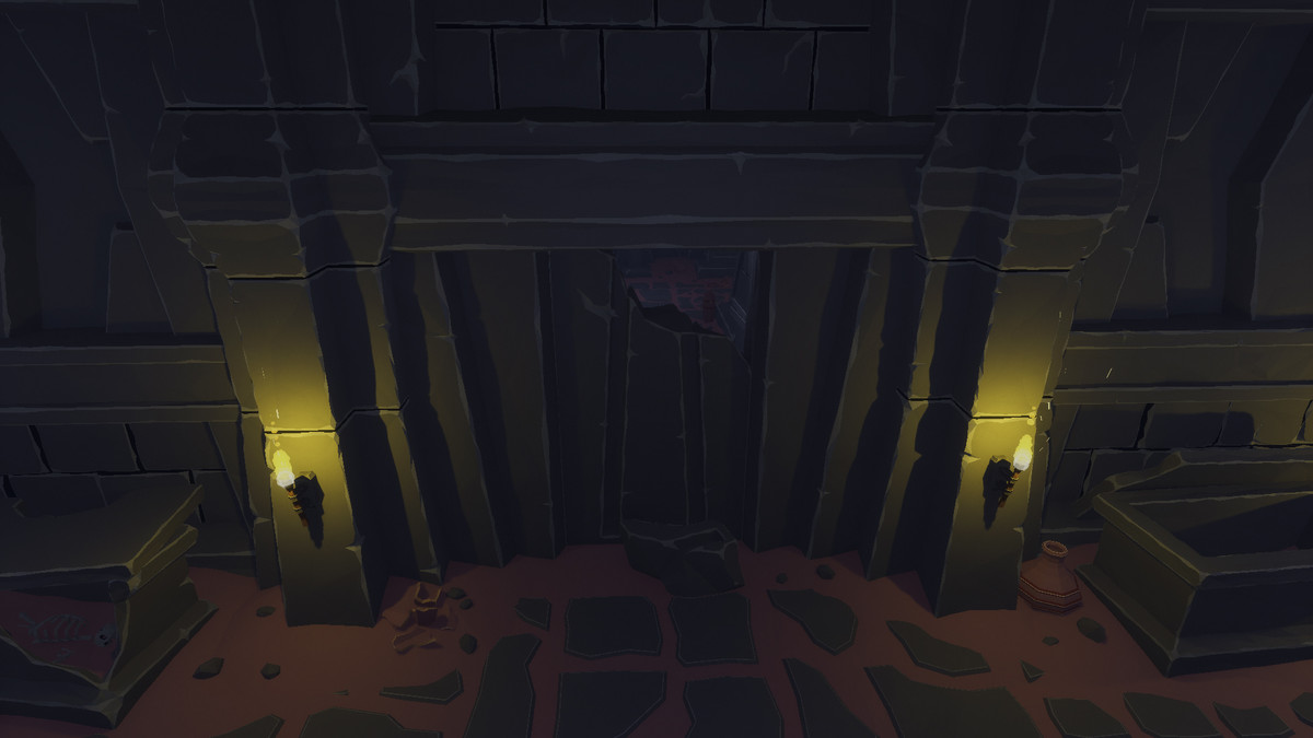Low Poly Style Desert Dungeon