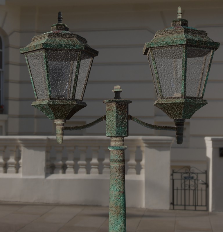 Ornate Double Street Lamp - 4 Texture Variants Pack