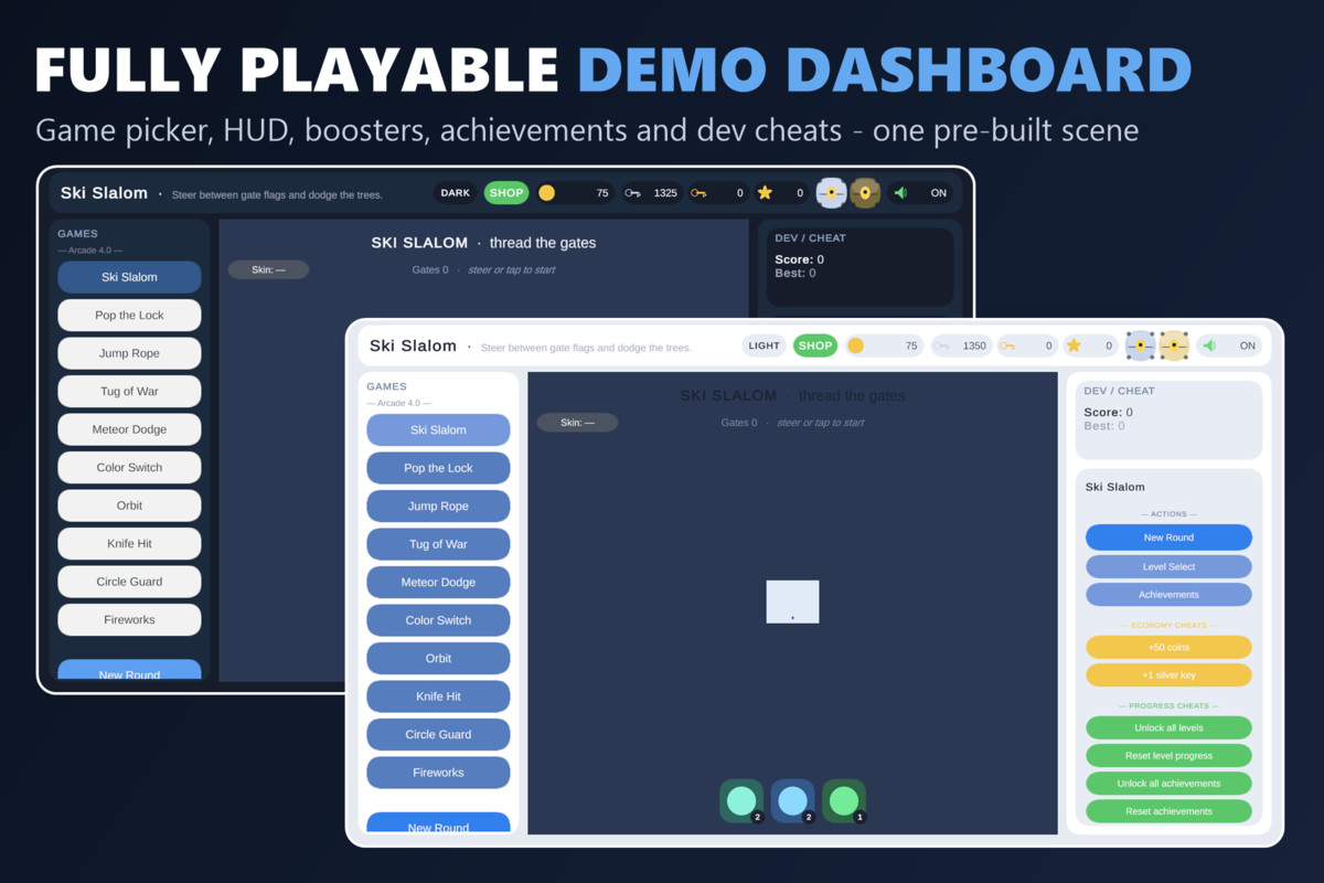 Mini Game Templates Arcade 4.0 - 10 Arcade Starters for Unity