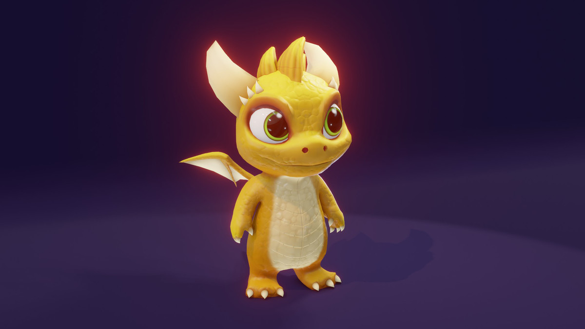 Cute Baby Dragons 3D Model With 5 Music Tracks and 36 Sound Effects (Built-In)