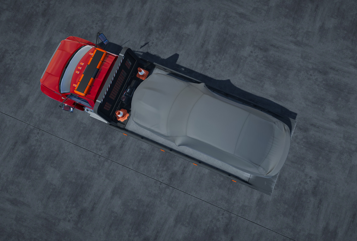 Rollback towing truck