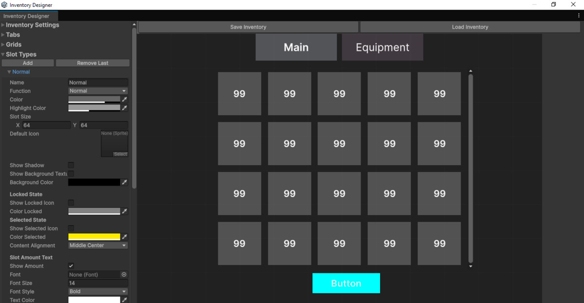 Advanced Inventory Designer