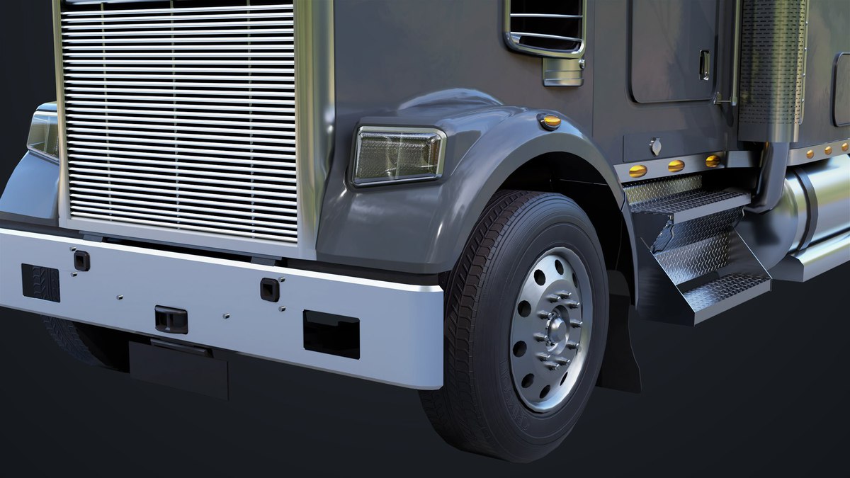 Heavy Truck Chassis 07 Cyan and Grey URP HDRP Textures