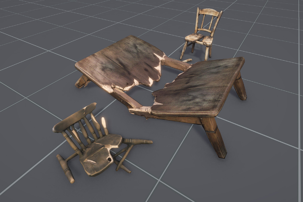 Brocken objects - Stone and Wood