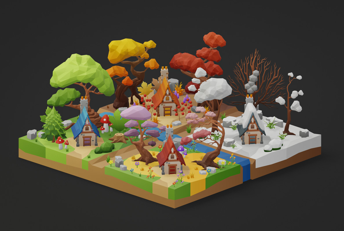 Low Poly Fantasy Locations