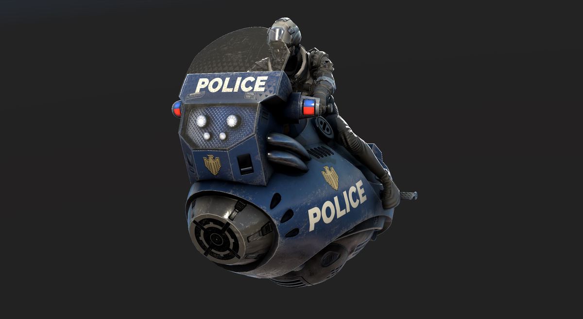 Sci-Fi HOVER SCOOTER /3x different skins!