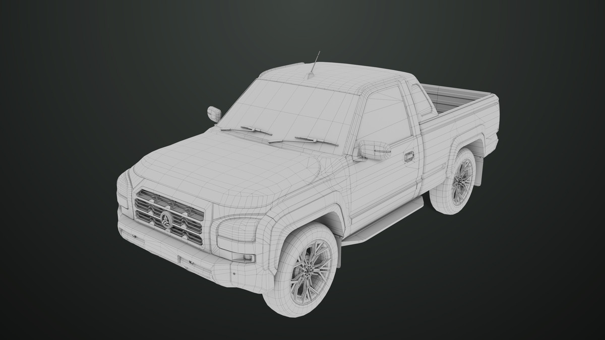 Pickup Truck01 Orange URP HDRP Textures