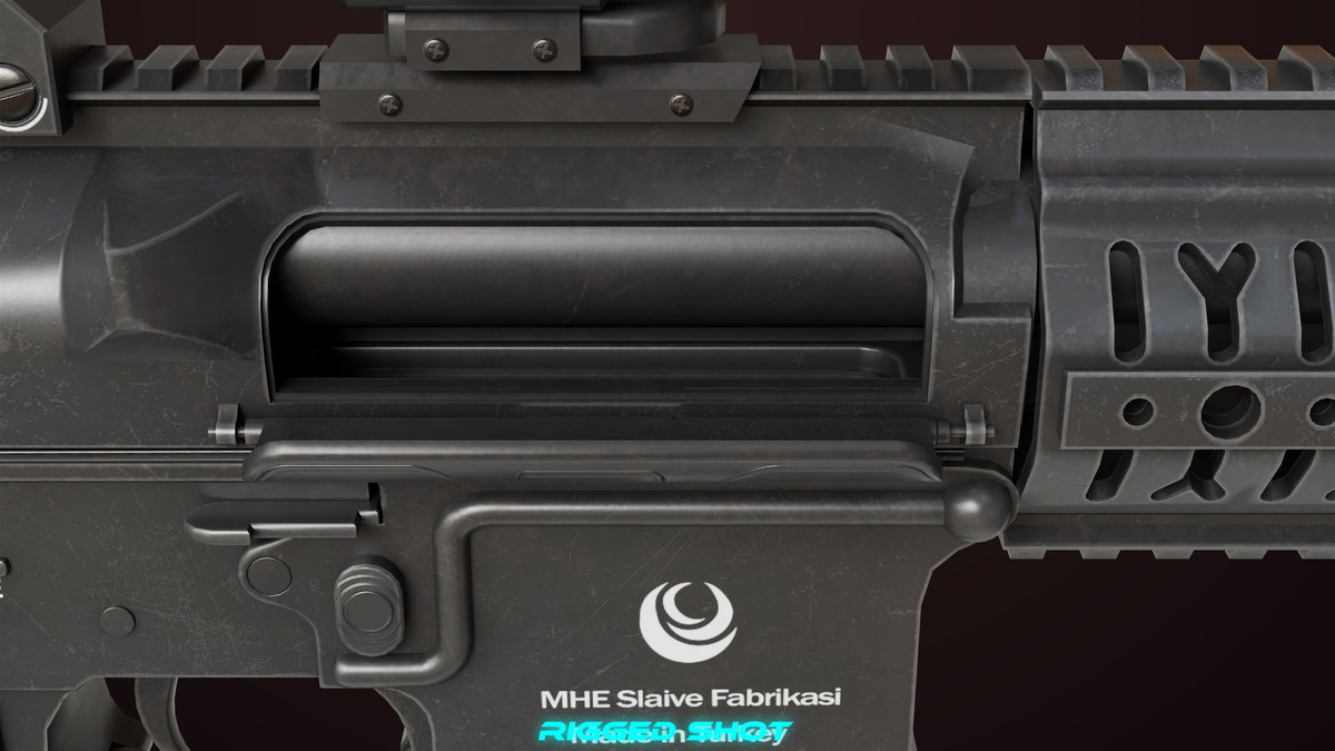 Machine Gun 17 Black URP HDRP Textures