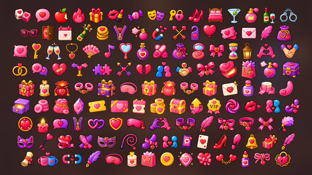 Love Dating Romance Relationship Icons Pack Casual Mobile and Simulation Games