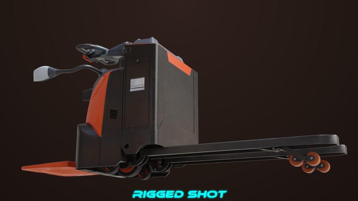 Forklift with Pallet 01 Orange URP HDRP Textures
