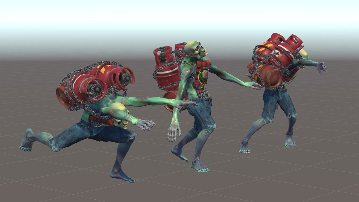 TNT-armed Zombie with a Stopwatch | Stylized
