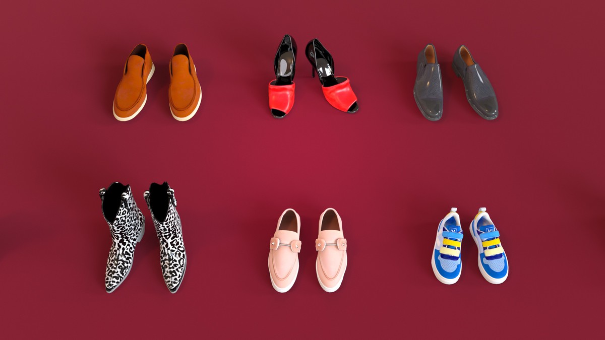 Ultimate Shoe Pack (72 Footwear Low-poly 3D models)