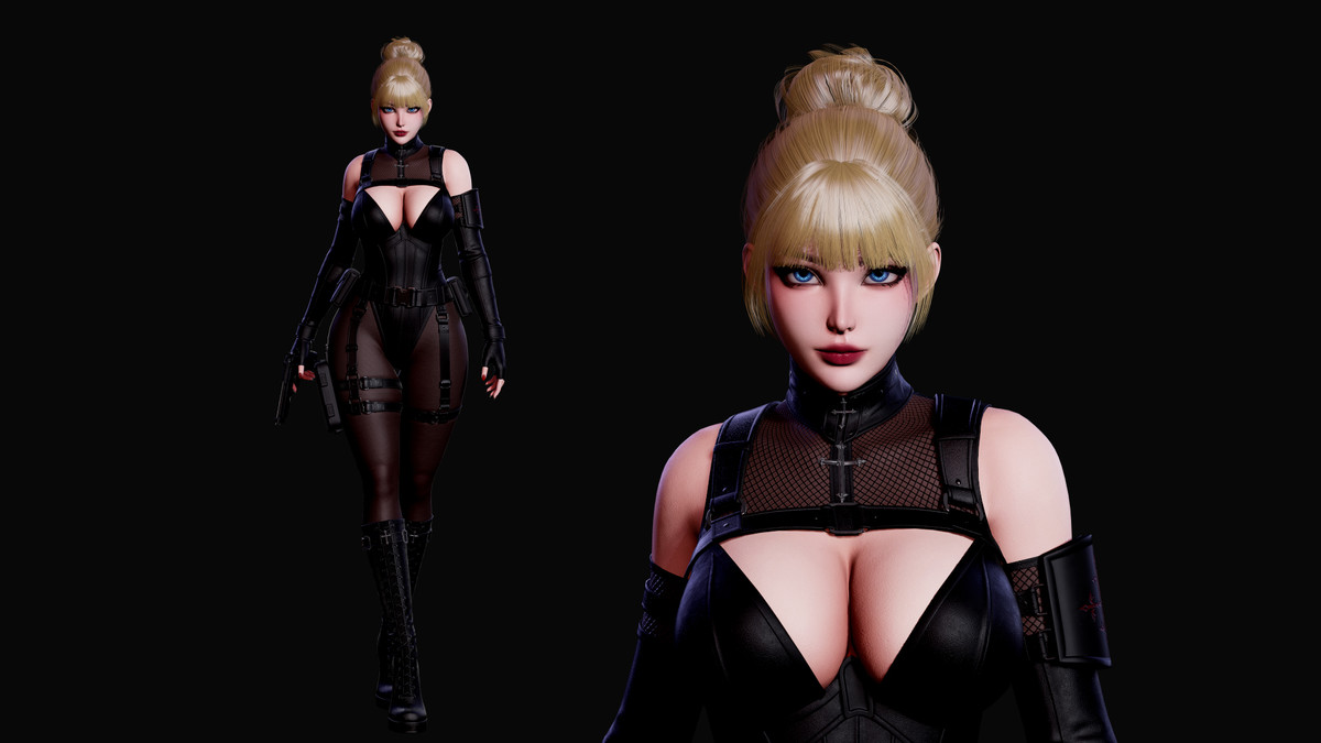 Celestia Black Ops Seraph - Tactical Female Character