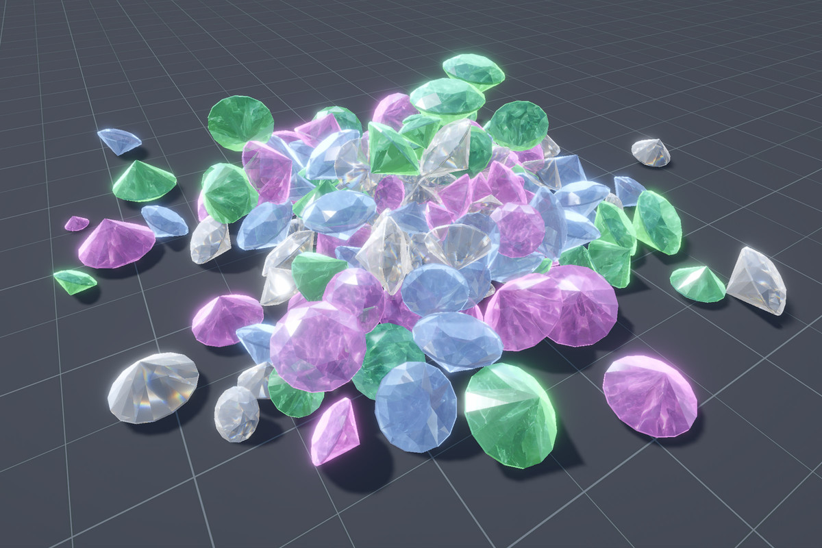 Realistic diamond shader: Amethyst, Almaz, Sapphire, Topaz