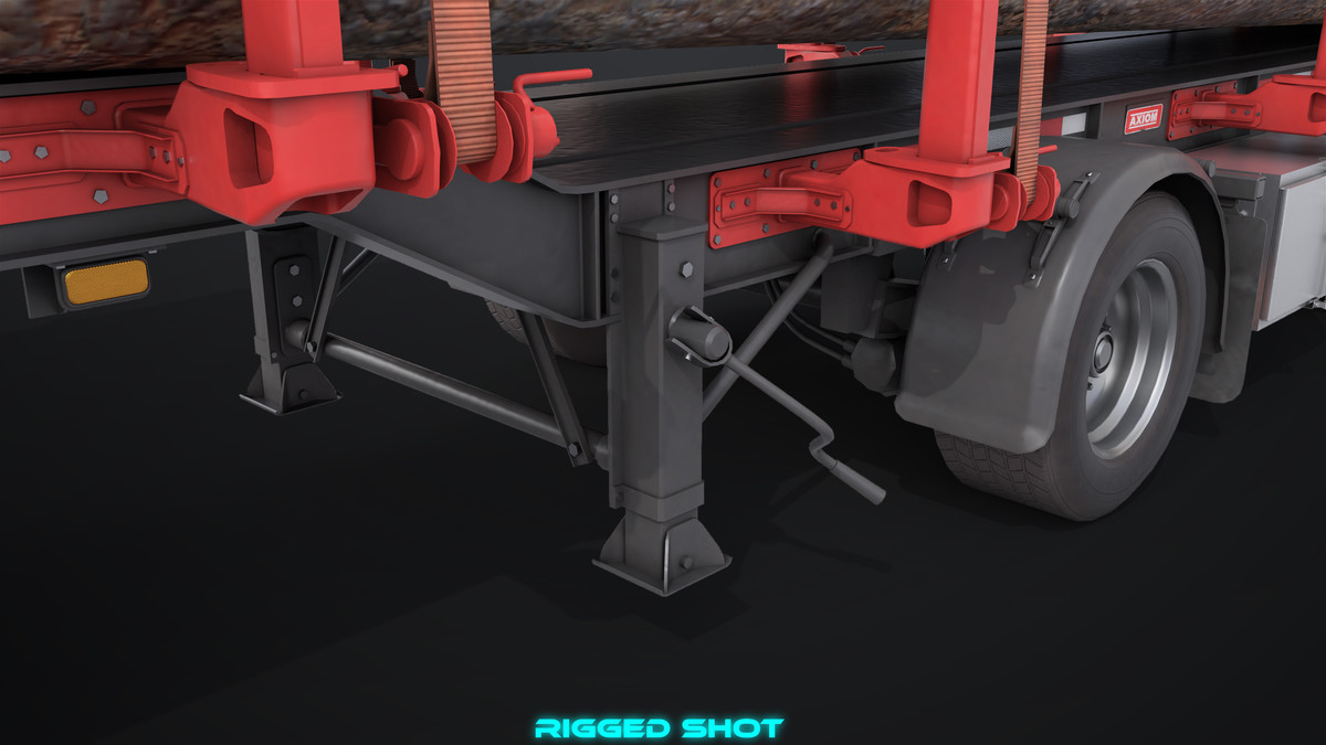 Truck 07 Log Trailer Grey Version URP HDRP Textures