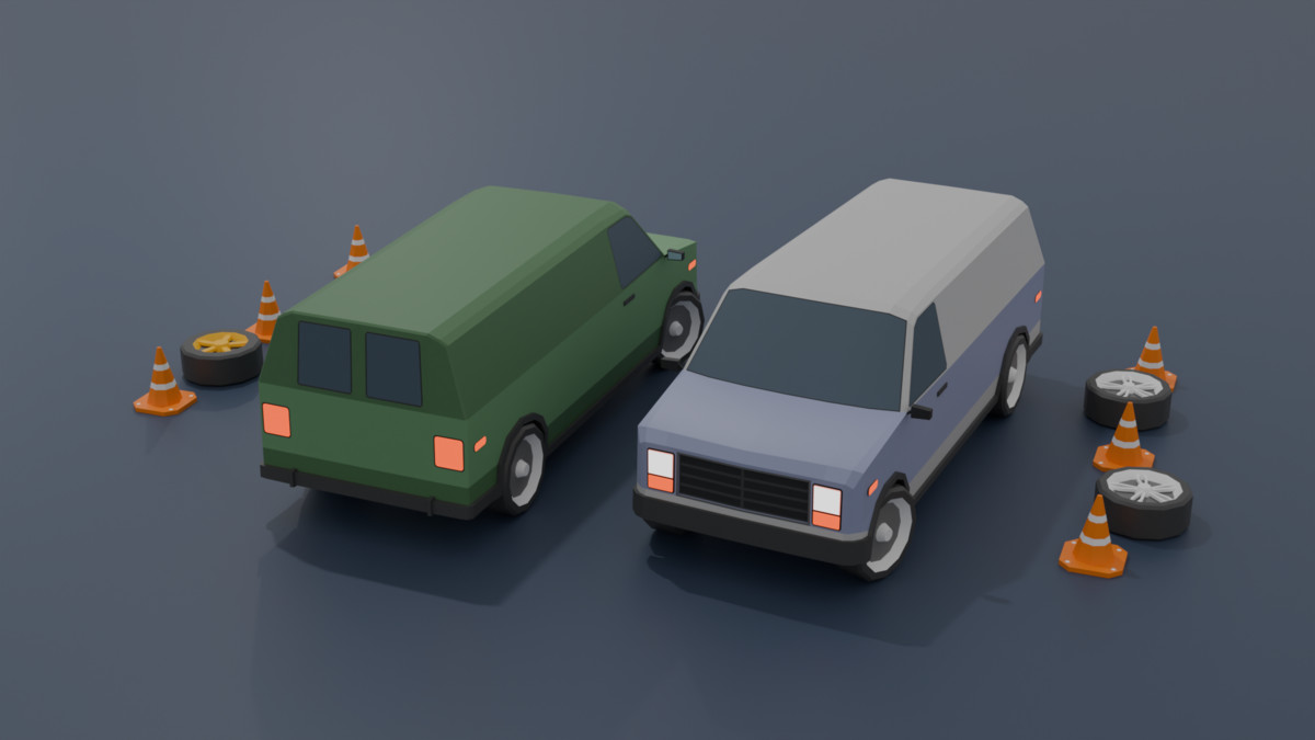 Mobile Optimize-Low Poly Vehicles