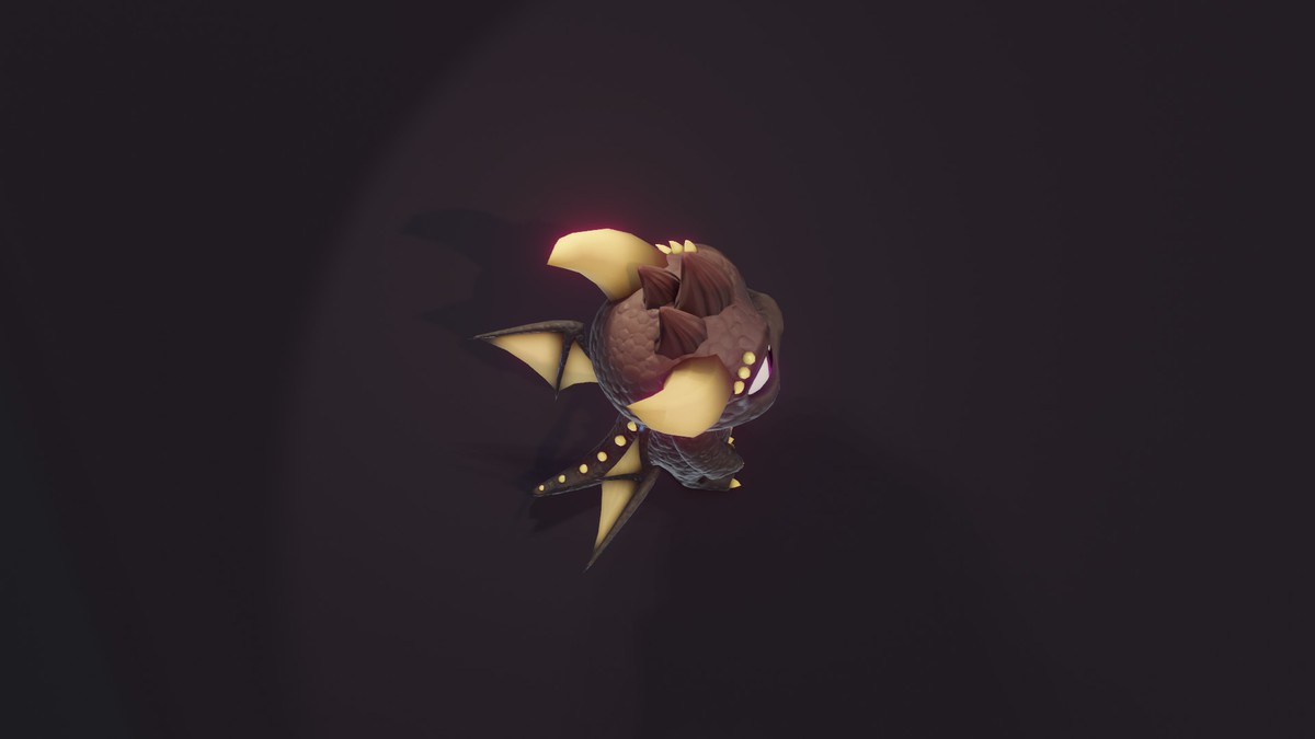 Cartoon Black Baby Dragon 3D Model (Low-Poly, Game-Ready, Animated, Built-In)