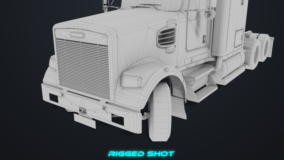 Heavy Truck Chassis 07 Blue and Green URP HDRP Textures