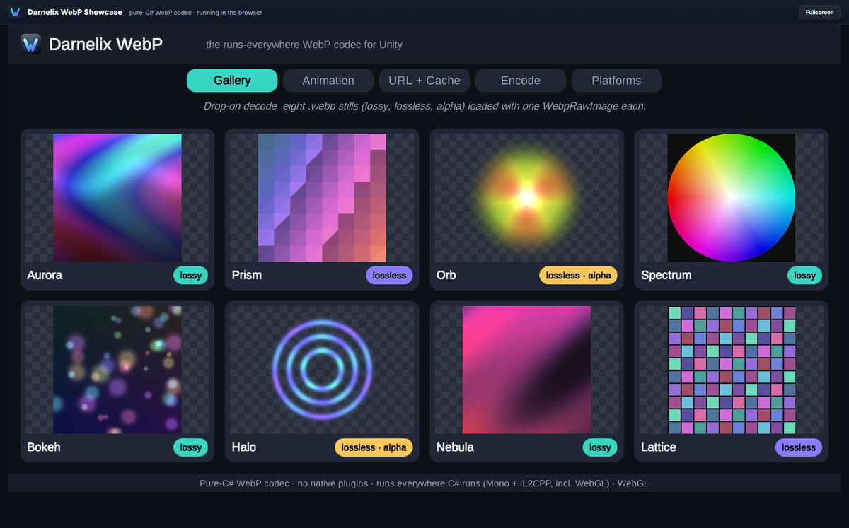 WebP for Unity