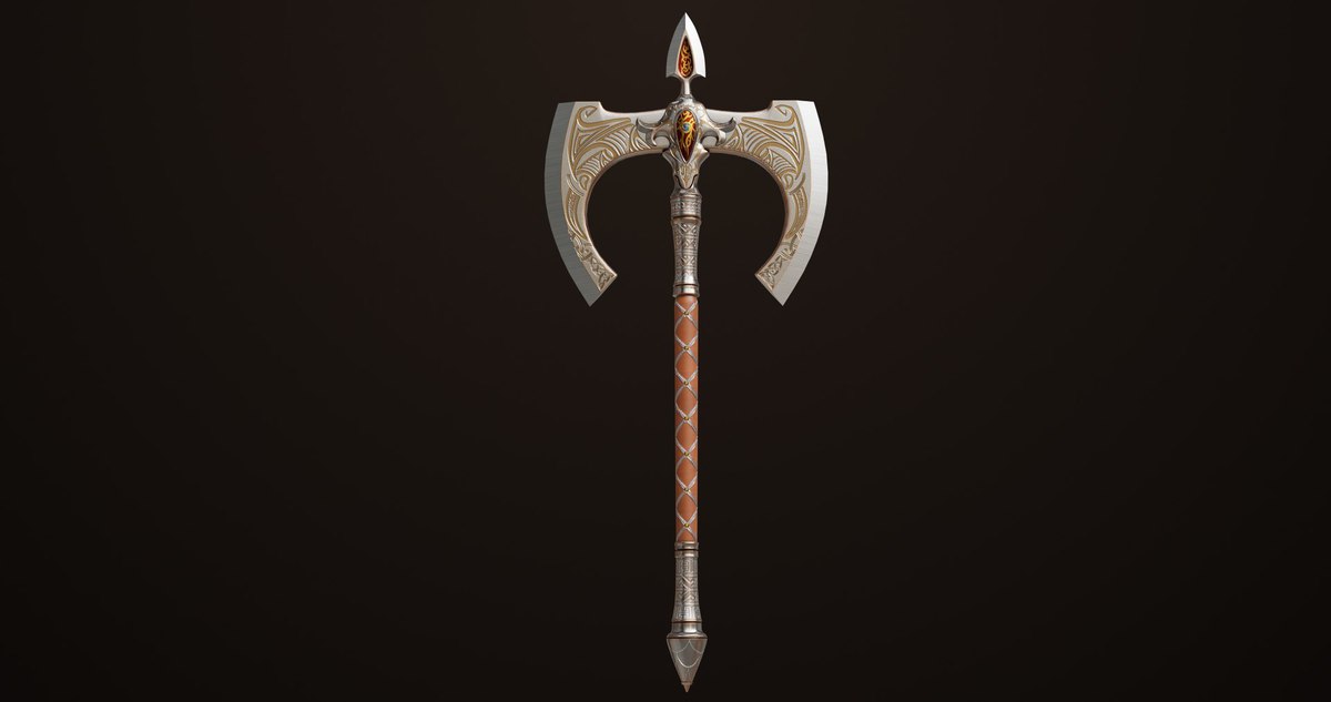 3 Medieval Battle Axes URP HDRP Textures