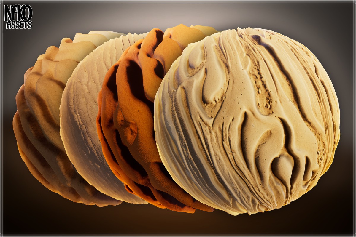 x110 4K Desert Materials PBR Textures for Ground, Sand, Rocks & Terrain