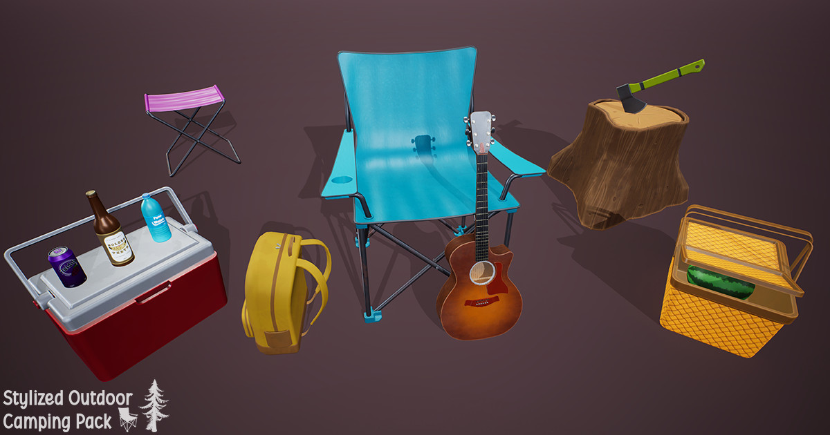 Stylized Outdoor Camping Pack