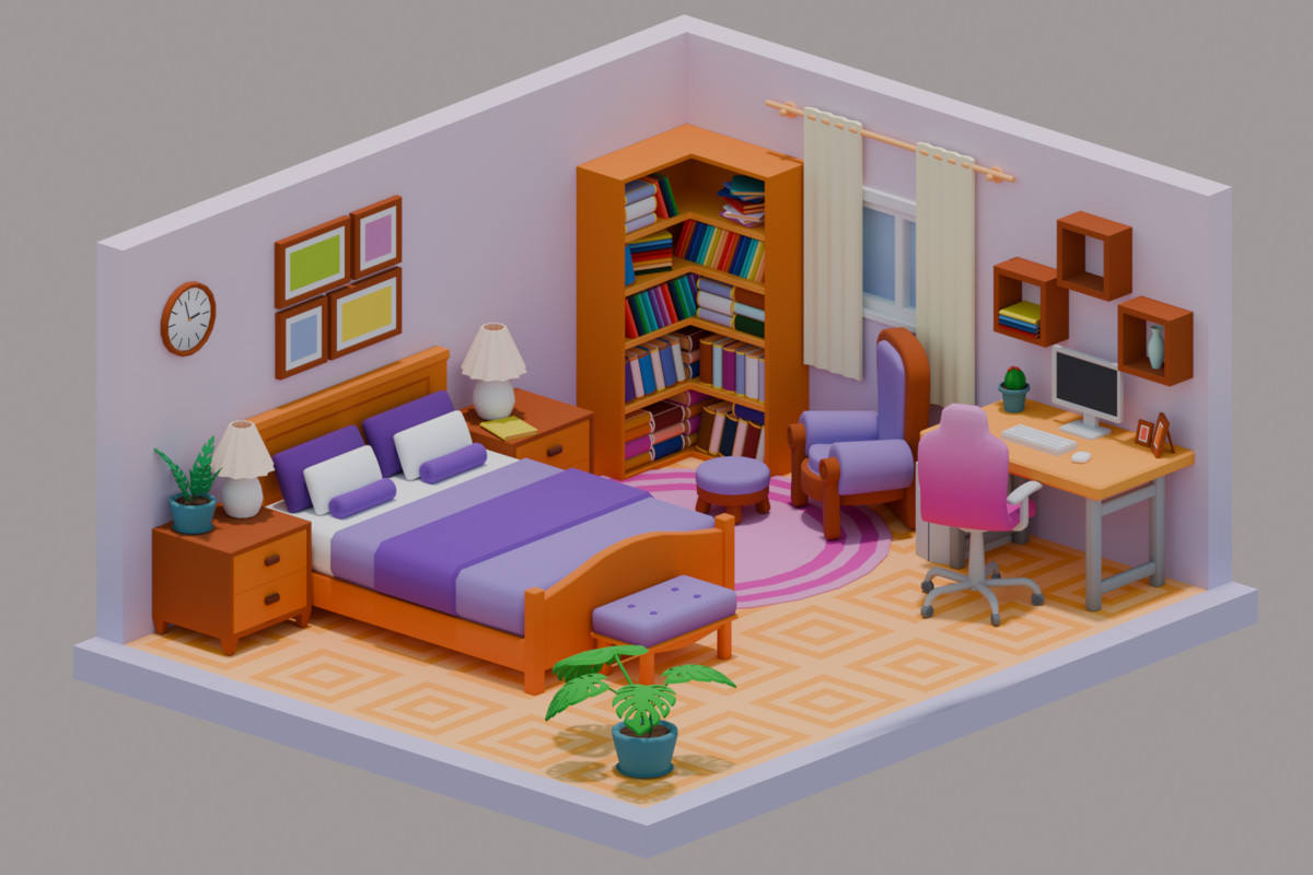 Low Poly Modular Interior Pack