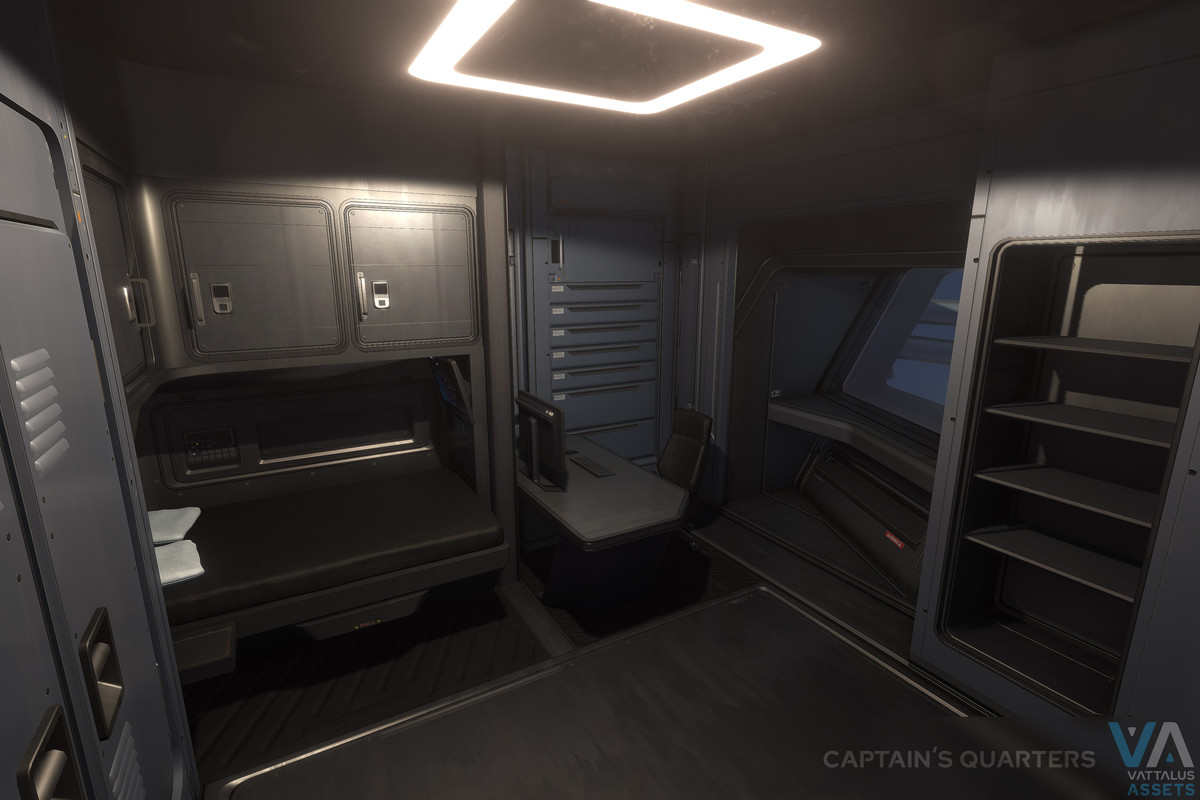 Spaceship with Full Interior: Minerva Corvette