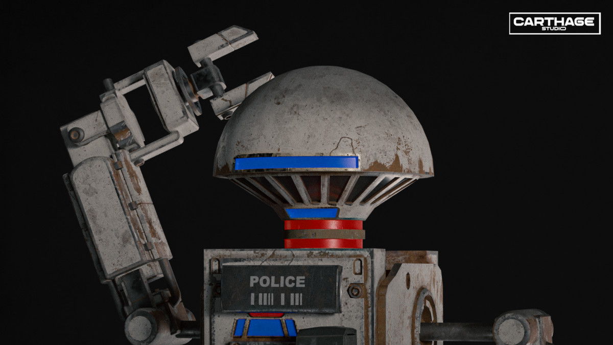 Dome‑Head Security Robot NPC