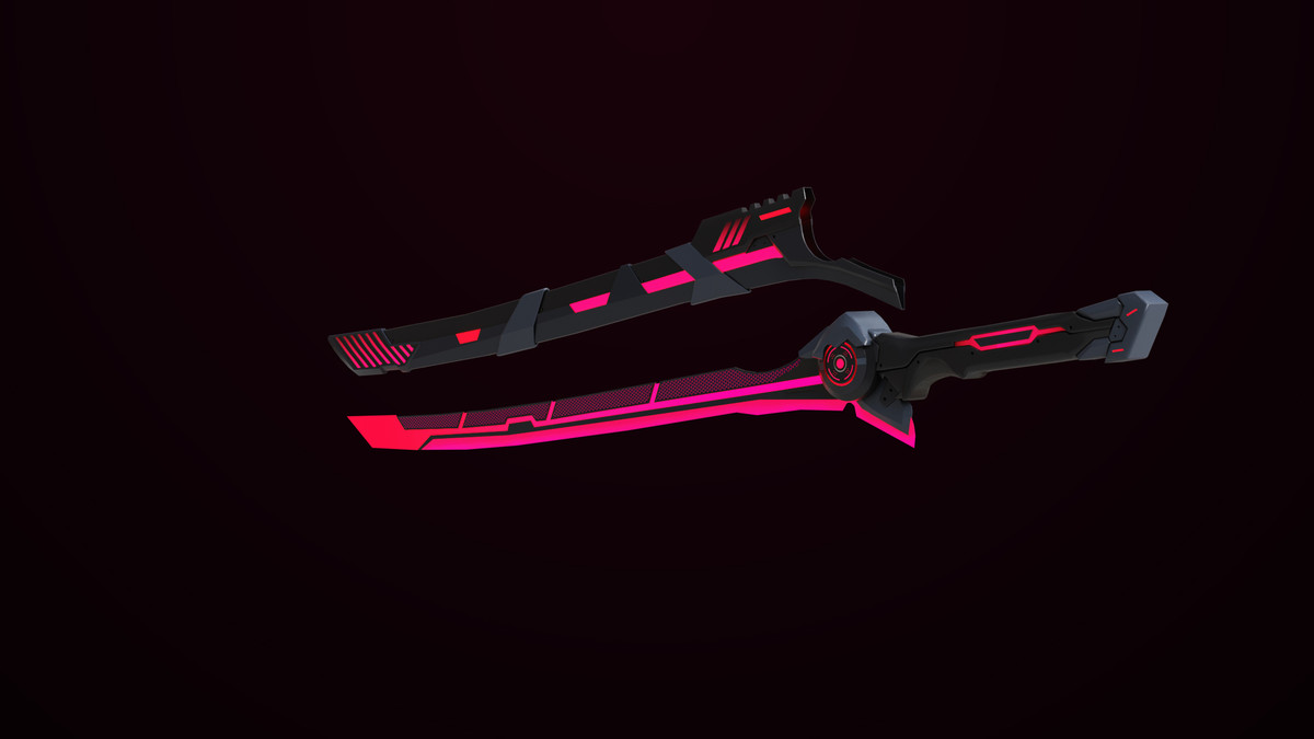 Sci Fi Sword 10 Red URP HDRP Textures