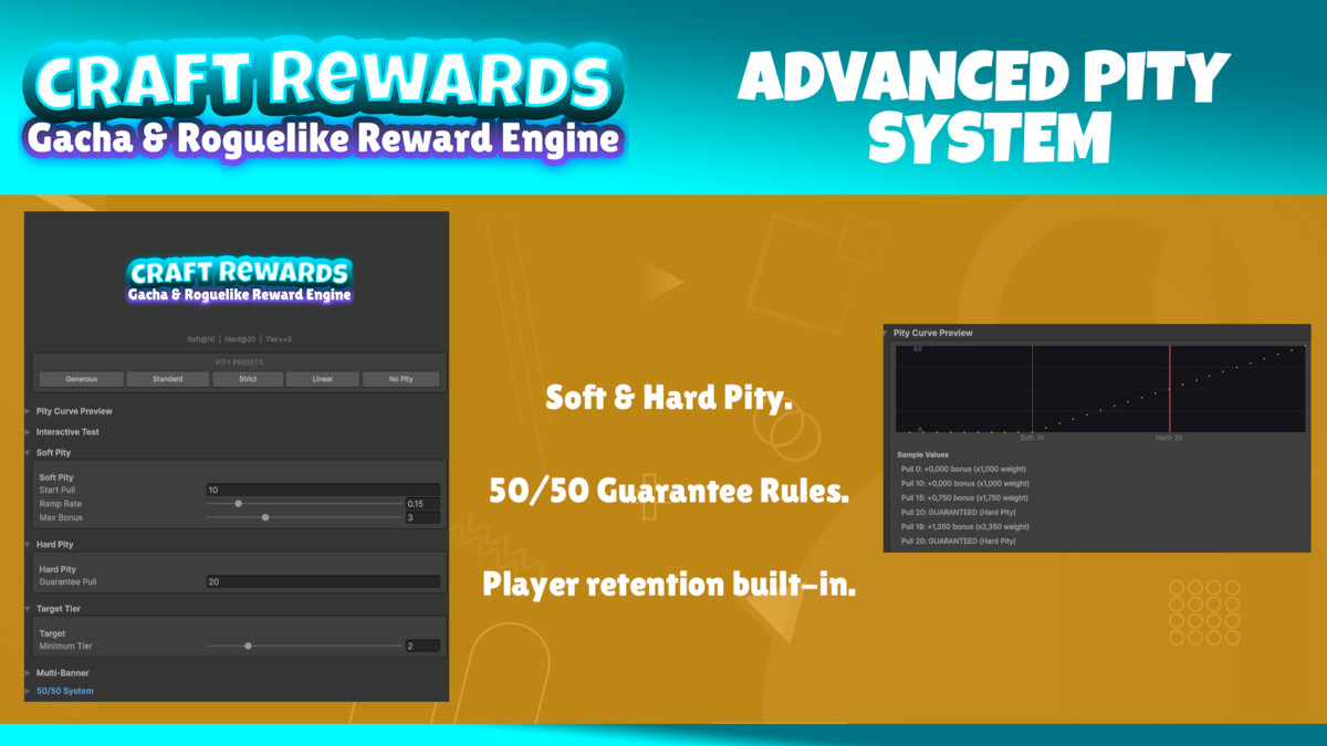 CraftRewards: Gacha & Roguelike Reward Engine