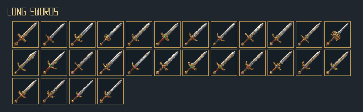 863 Weapon Icons – Mega RPG Weapon Pack
