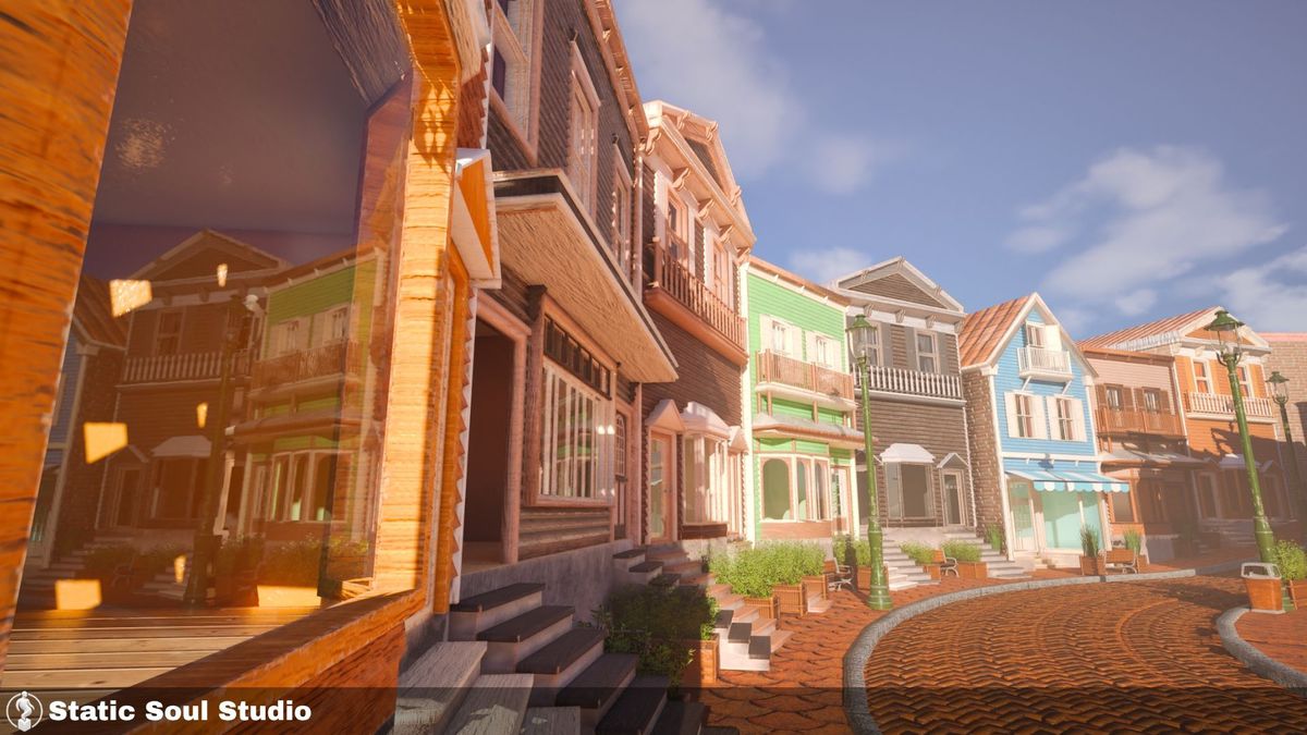 Town Stores & Streets ( Shop Interiors , Modular Roads , Color Variations )