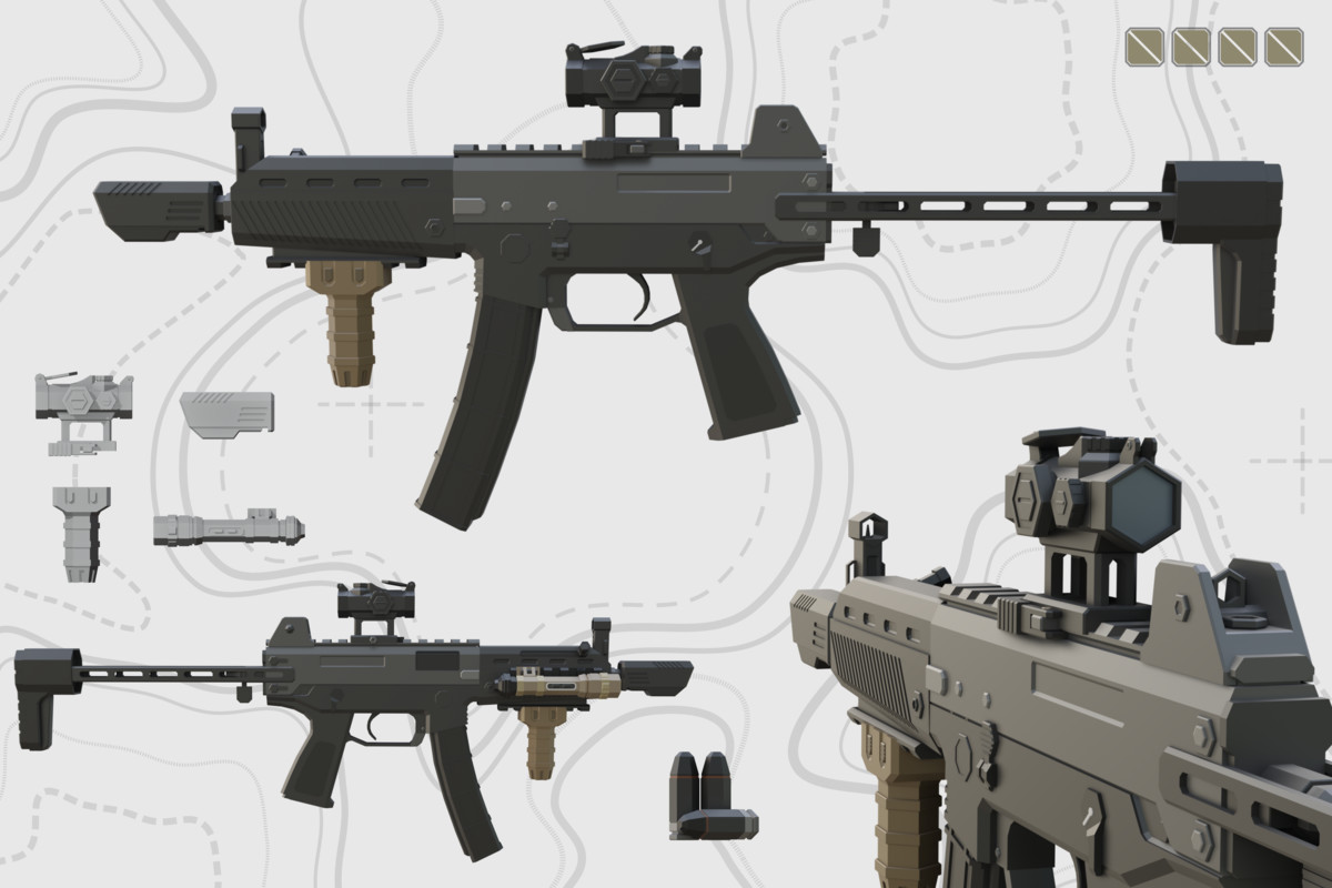 Low Poly Weapon Bundle Pack Fin